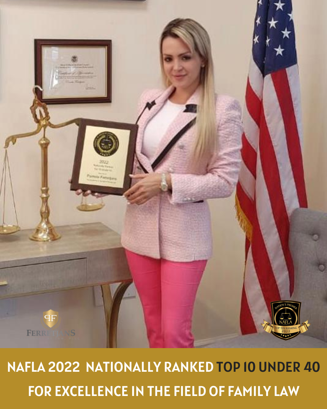 2022 NAFLA Top 10 Abogada de Familia | Ferretjans Law Office